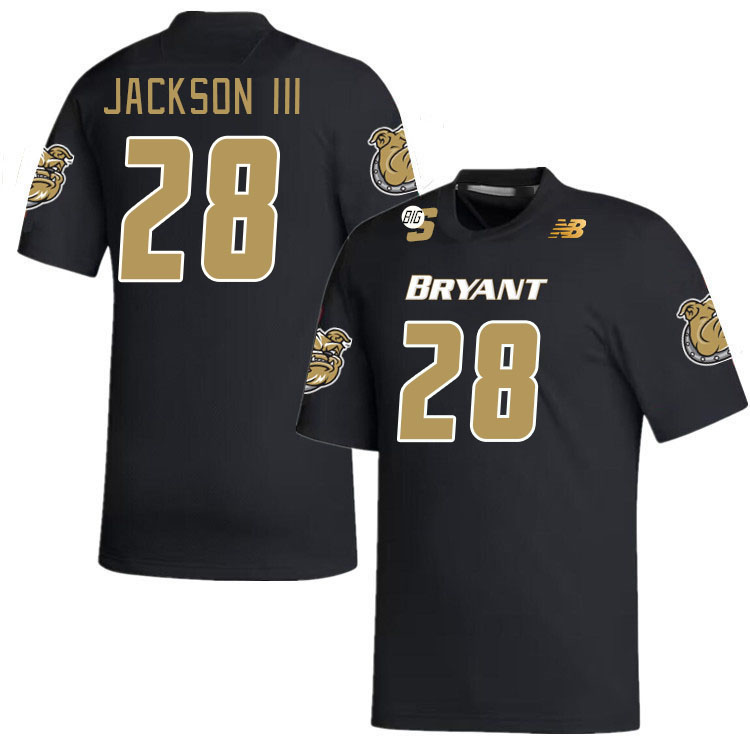 Men-Youth #28 Eddie Jackson III Bryant Bulldogs 2023 College Football Jerseys Stitched-Black